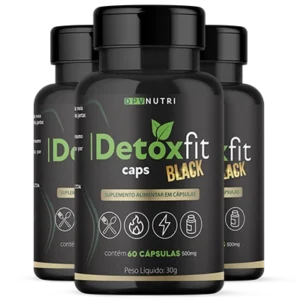 Detox Fit Caps Black 3 Frascos