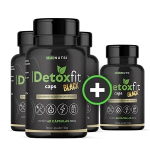Detox Fit Caps Black 4 Frascos