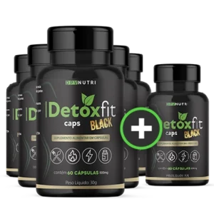 Detox Fit Caps Black 6 Frascos